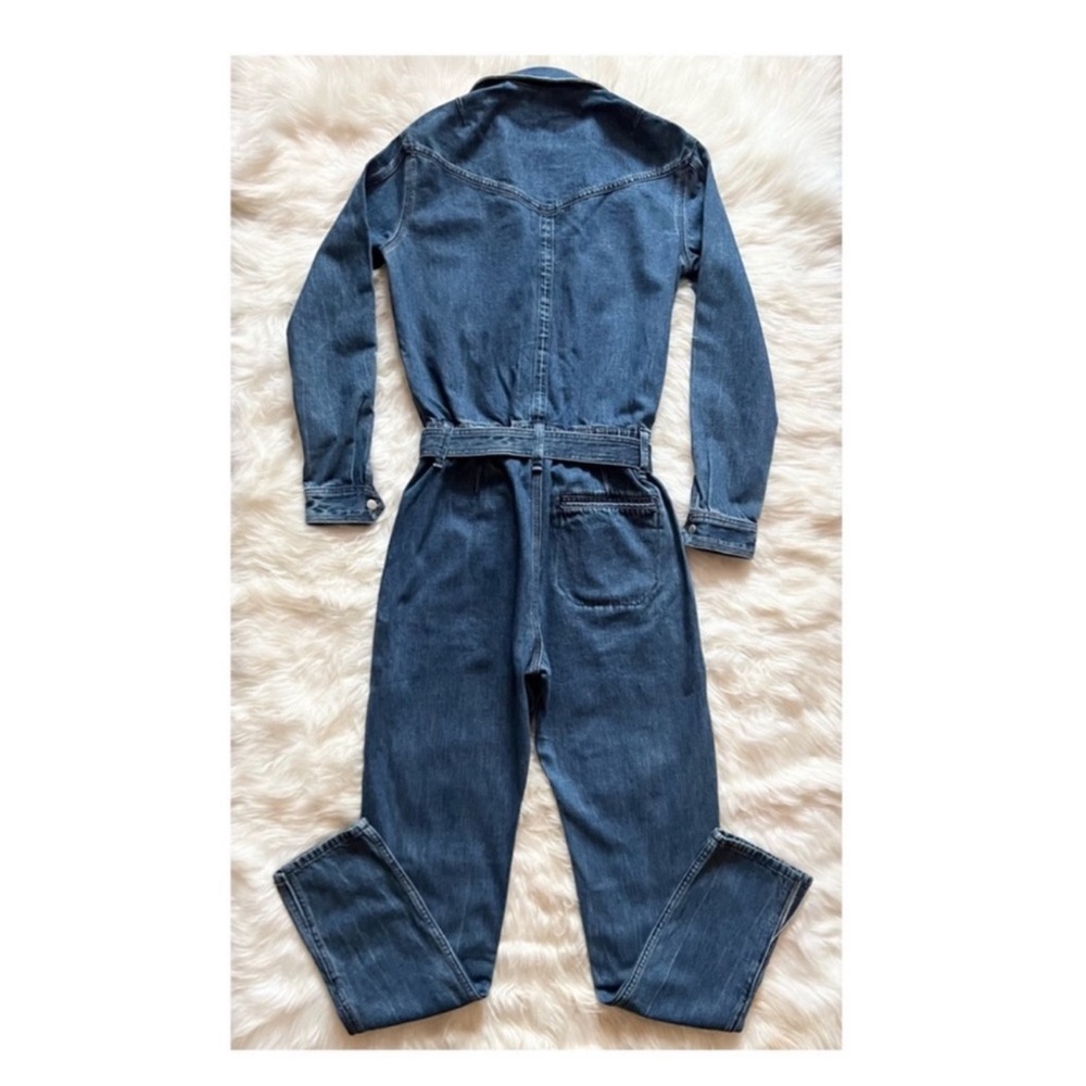 New! Rag & Bone Mia Denim Utility Jumpsuit - Picture 8 of 12